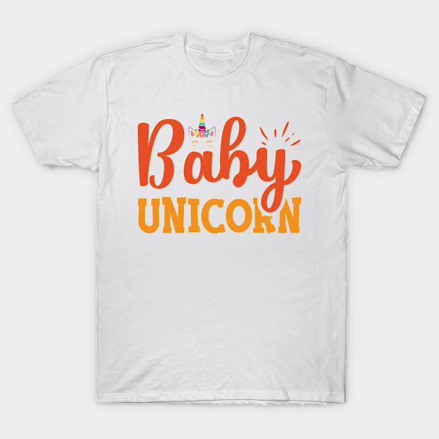 Baby Unicorn typography Designs for Clothing and Accessories T-Shirt by Sohidul Islam